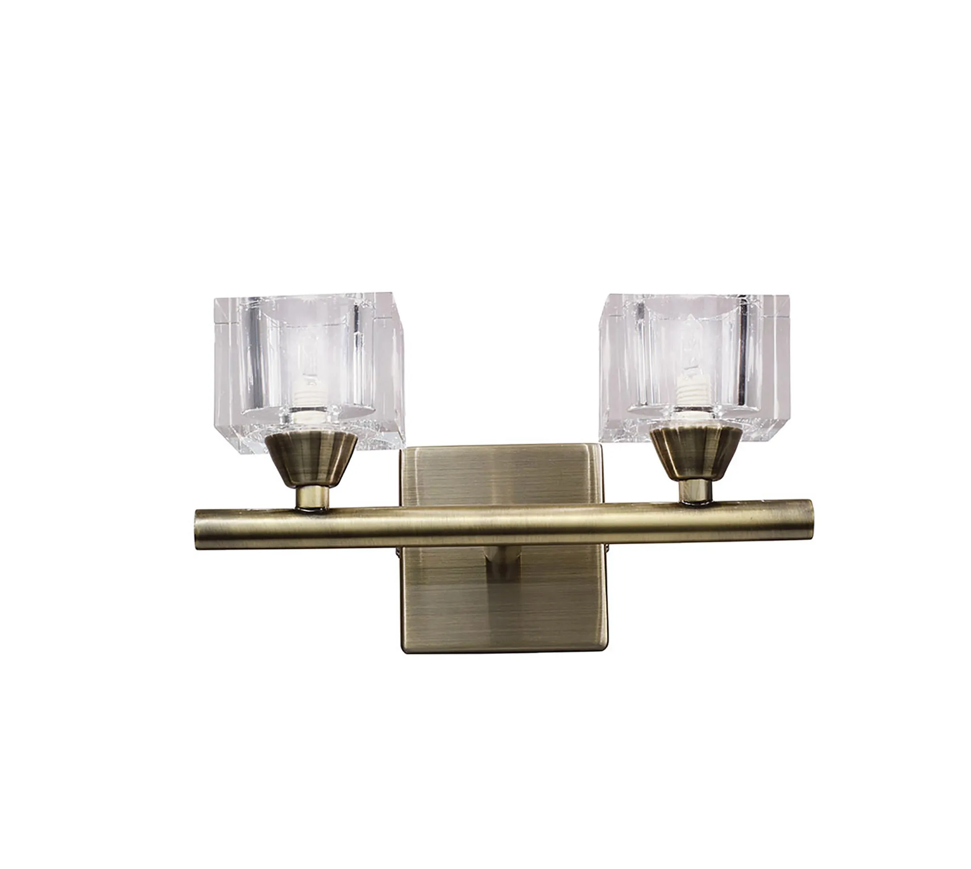 Cuadrax Antique Brass Wall Lights Mantra Armed Wall Lights